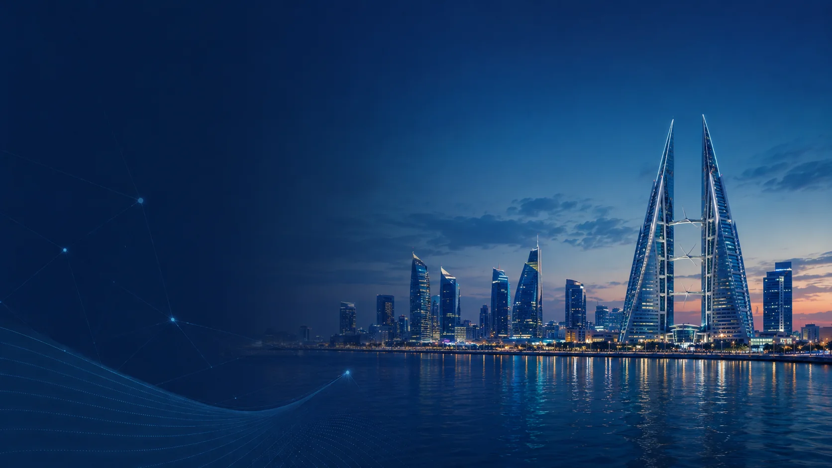 Bahrain Financial Harbour and Manama business district hero image for IDRAK